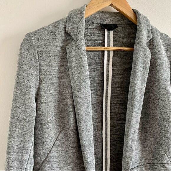 TOPSHOP Stretch Knit Grey Casual Open Blazer - Picture 7 of 12